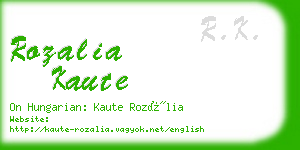 rozalia kaute business card